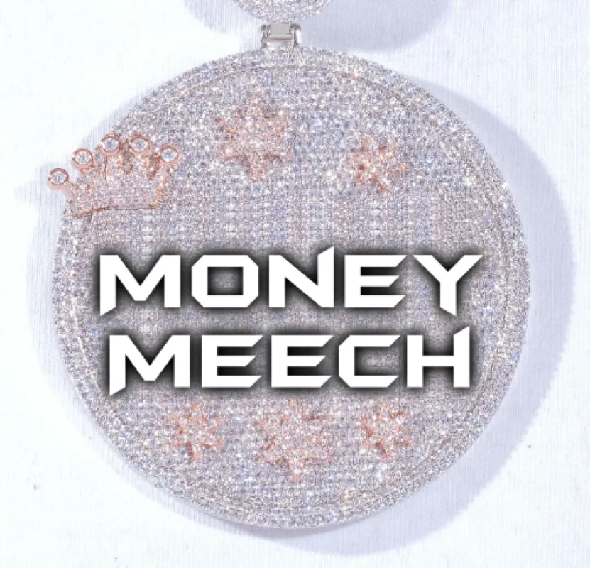 CUSTOM LETTER NECKLACE 3D BIG CROWN DISC sold by The GUU Shop