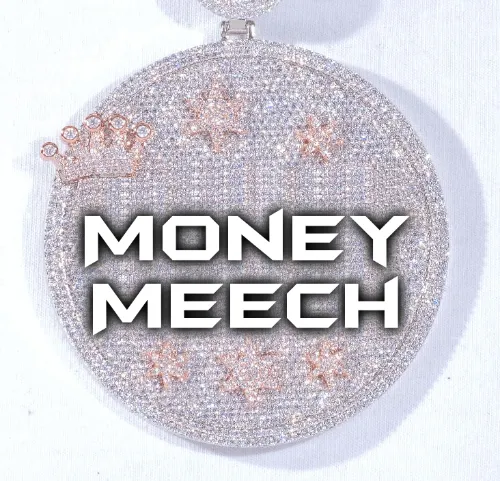 CUSTOM LETTER NECKLACE 3D BIG CROWN DISC sold by The GUU Shop