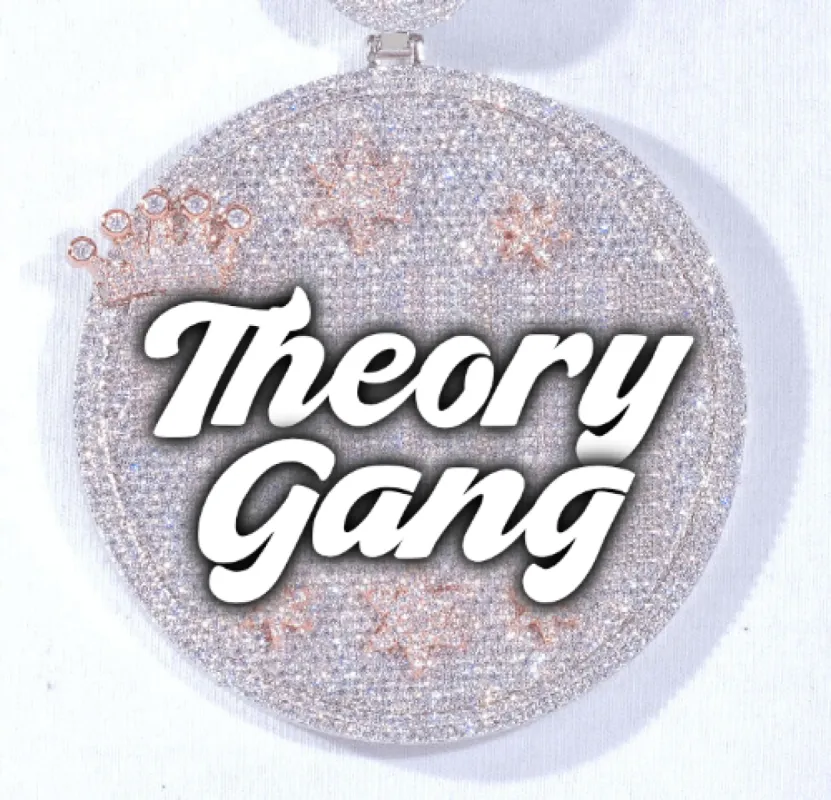 CUSTOM LETTER NECKLACE 3D BIG CROWN DISC made by The GUU Shop