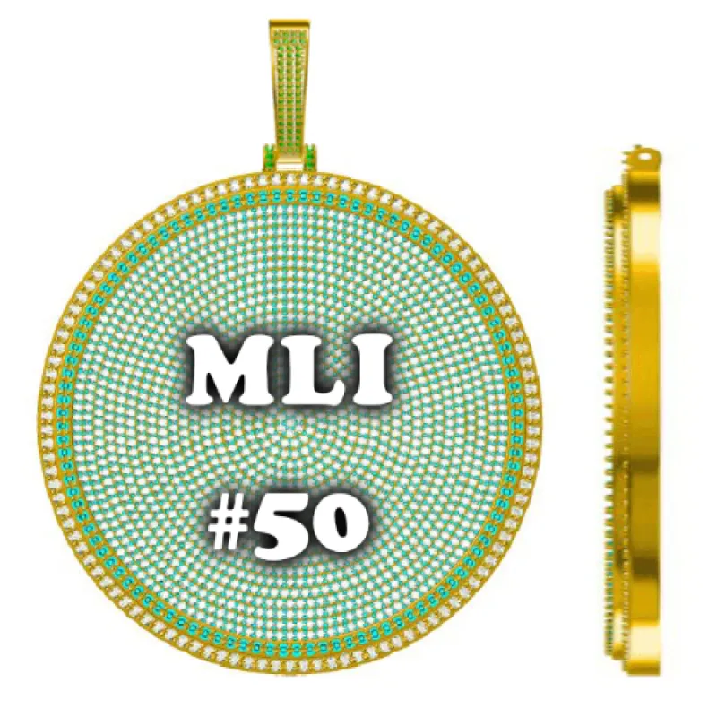 CUSTOM LETTER NECKLACE 3D BIG DISC sold by The GUU Shop