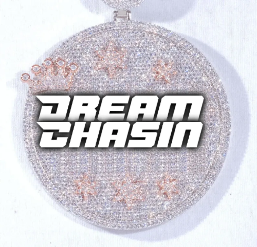 CUSTOM LETTER NECKLACE 3D BIG CROWN DISC sold by The GUU Shop