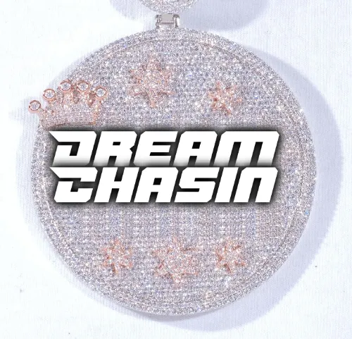 CUSTOM LETTER NECKLACE 3D BIG CROWN DISC sold by The GUU Shop