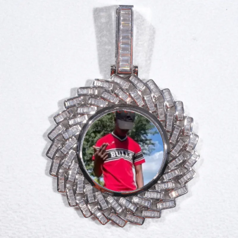 Large 3D Baguette Custom Picture Pendant sold by The GUU Shop