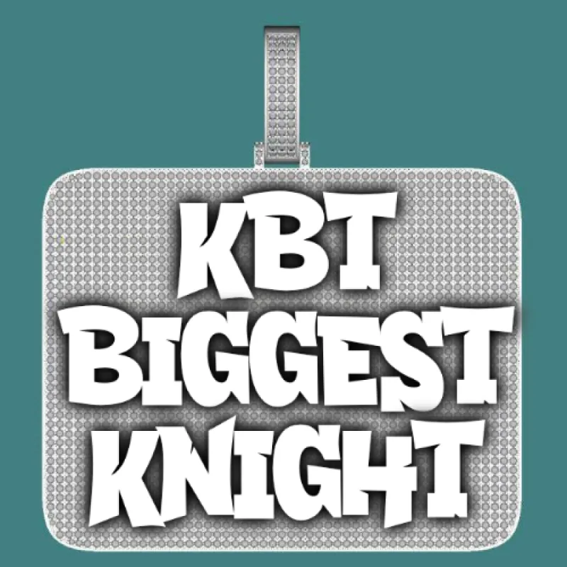 CUSTOM LETTER NECKLACE 3D BIG SQUARE sold by The GUU Shop