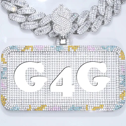 CUSTOM LETTER NECKLACE 3D COLORFUL SQUARE sold by The GUU Shop