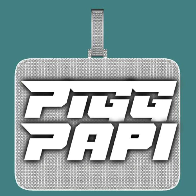 CUSTOM LETTER NECKLACE 3D BIG SQUARE sold by The GUU Shop