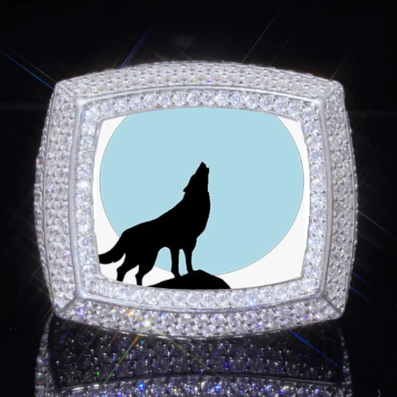 3D CUSTOM PICTURE ICED RING sold by The GUU Shop