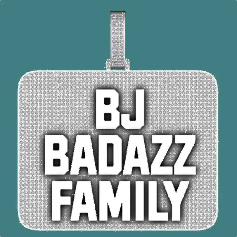 CUSTOM LETTER NECKLACE 3D BIG SQUARE sold by The GUU Shop