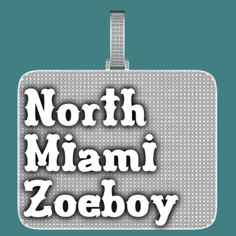 CUSTOM LETTER NECKLACE 3D BIG SQUARE sold by The GUU Shop