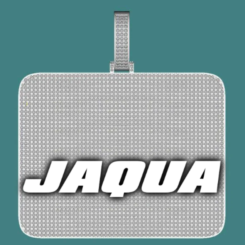 CUSTOM LETTER NECKLACE 3D BIG SQUARE sold by The GUU Shop