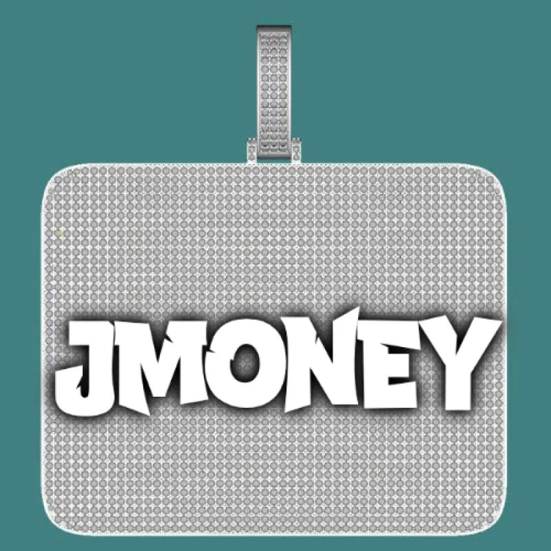 CUSTOM LETTER NECKLACE 3D BIG SQUARE sold by The GUU Shop