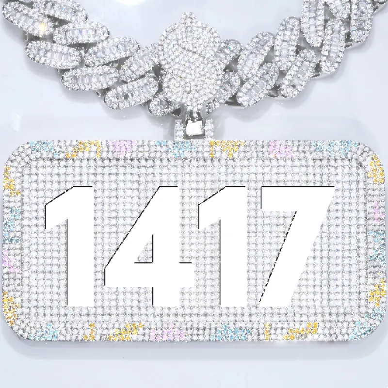 CUSTOM LETTER NECKLACE 3D COLORFUL SQUARE sold by The GUU Shop