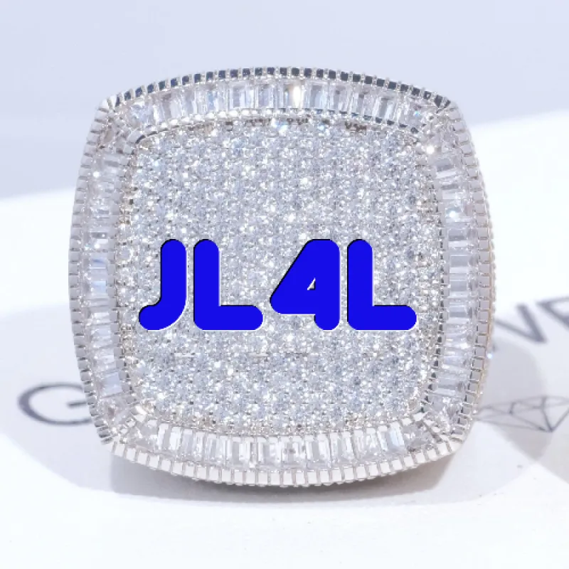 CUSTOM LETTER 3D ICED RING sold by The GUU Shop