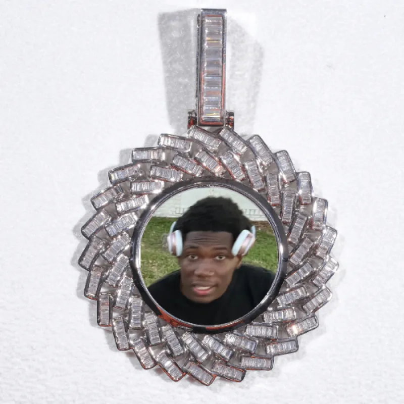 Large 3D Baguette Custom Picture Pendant sold by The GUU Shop