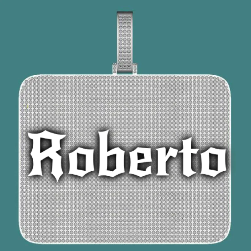 CUSTOM LETTER NECKLACE 3D BIG SQUARE sold by The GUU Shop