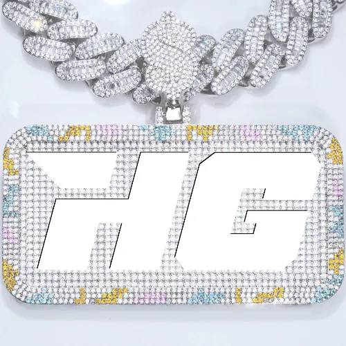 CUSTOM LETTER NECKLACE 3D COLORFUL SQUARE sold by The GUU Shop