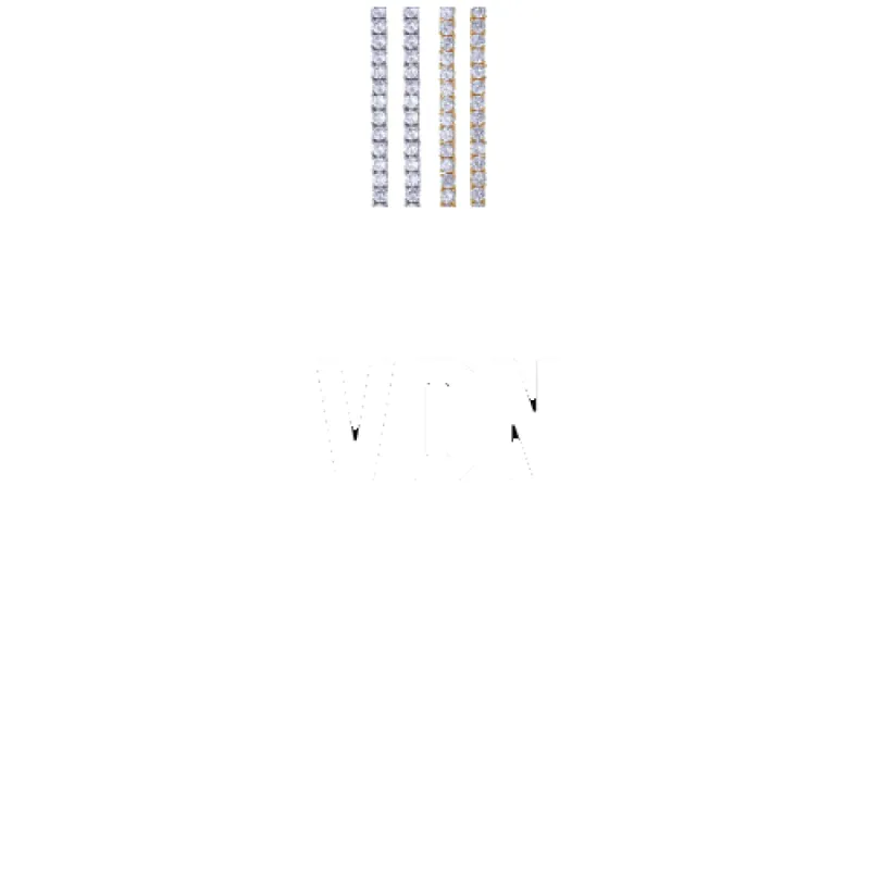 Custom Letters Baguette Two Layer Necklace made by The GUU Shop