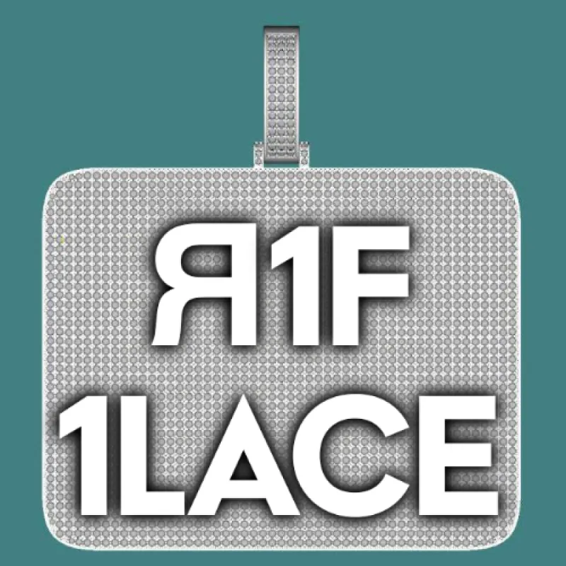 CUSTOM LETTER NECKLACE 3D BIG SQUARE sold by The GUU Shop