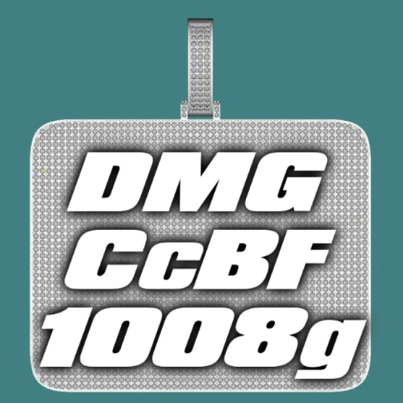 CUSTOM LETTER NECKLACE 3D BIG SQUARE sold by The GUU Shop