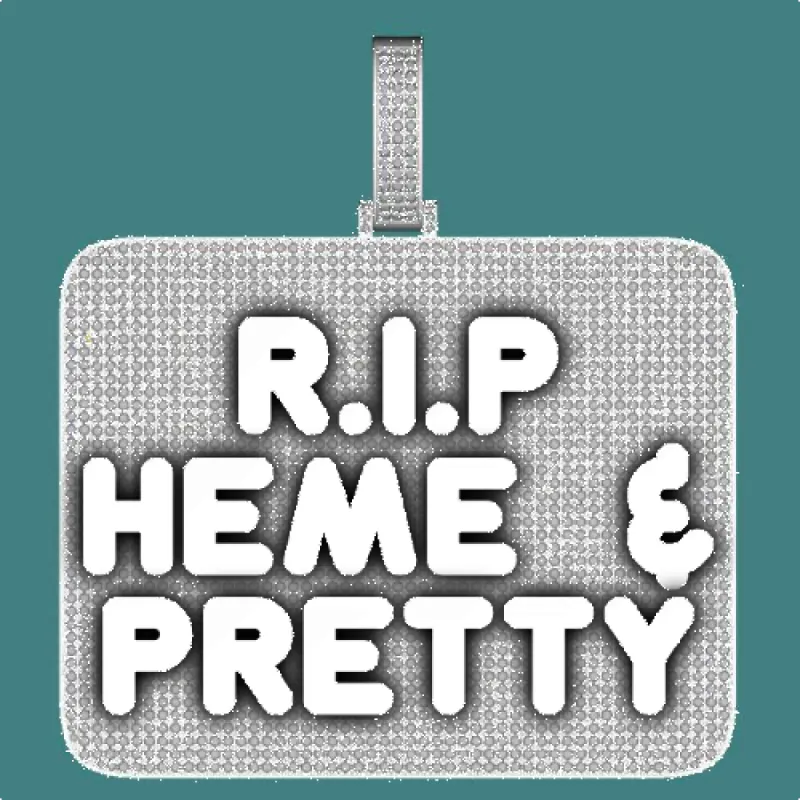 CUSTOM LETTER NECKLACE 3D BIG SQUARE sold by The GUU Shop