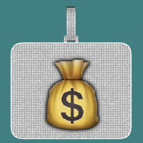 CUSTOM LETTER NECKLACE 3D BIG SQUARE sold by The GUU Shop