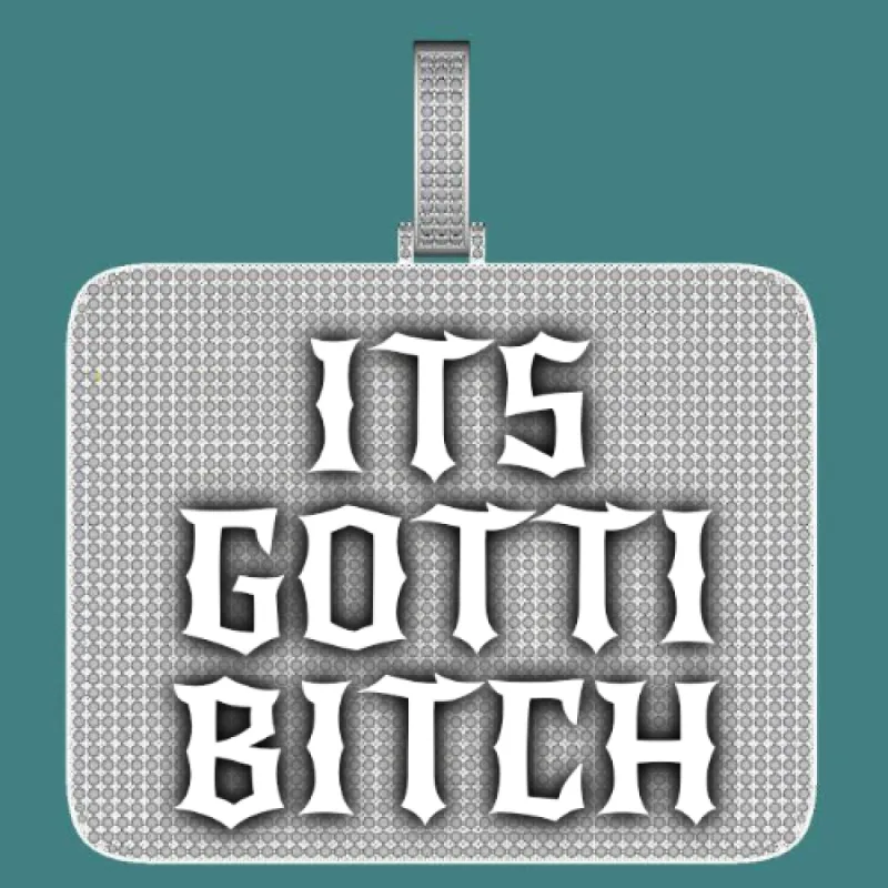 CUSTOM LETTER NECKLACE 3D BIG SQUARE sold by The GUU Shop