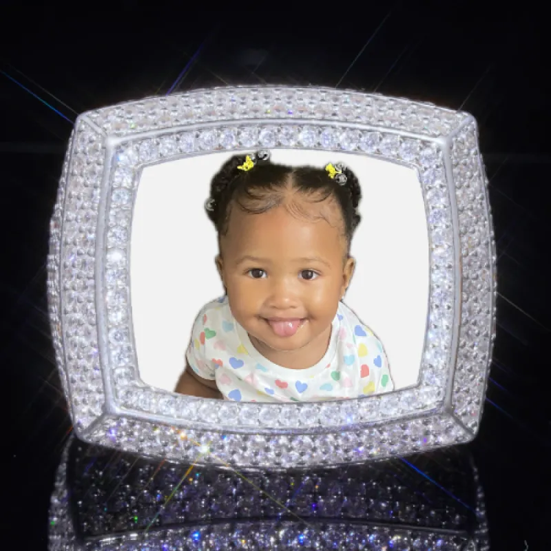 3D CUSTOM PICTURE ICED RING sold by The GUU Shop