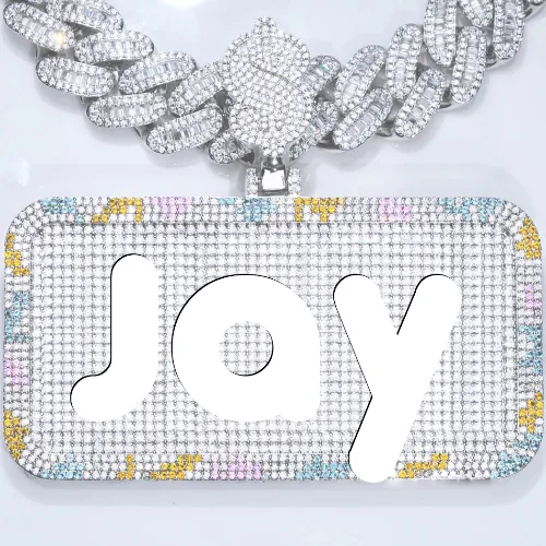 CUSTOM LETTER NECKLACE 3D COLORFUL SQUARE sold by The GUU Shop