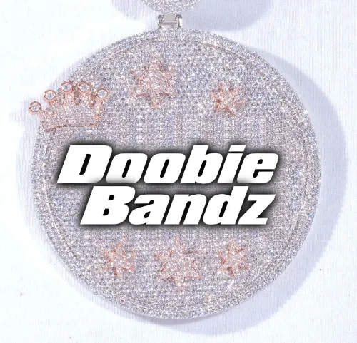 CUSTOM LETTER NECKLACE 3D BIG CROWN DISC sold by The GUU Shop