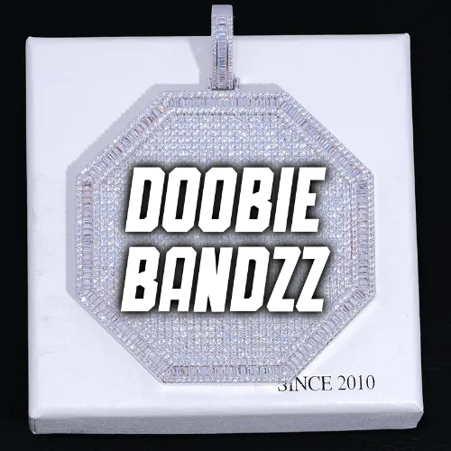 CUSTOM LETTER NECKLACE 3D BIG OCTAGON sold by The GUU Shop