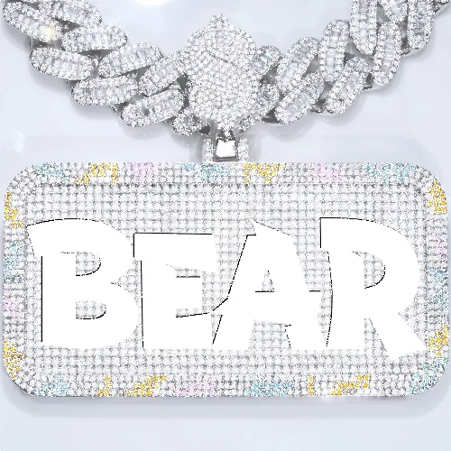 CUSTOM LETTER NECKLACE 3D COLORFUL SQUARE sold by The GUU Shop