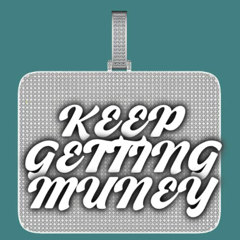 CUSTOM LETTER NECKLACE 3D BIG SQUARE sold by The GUU Shop