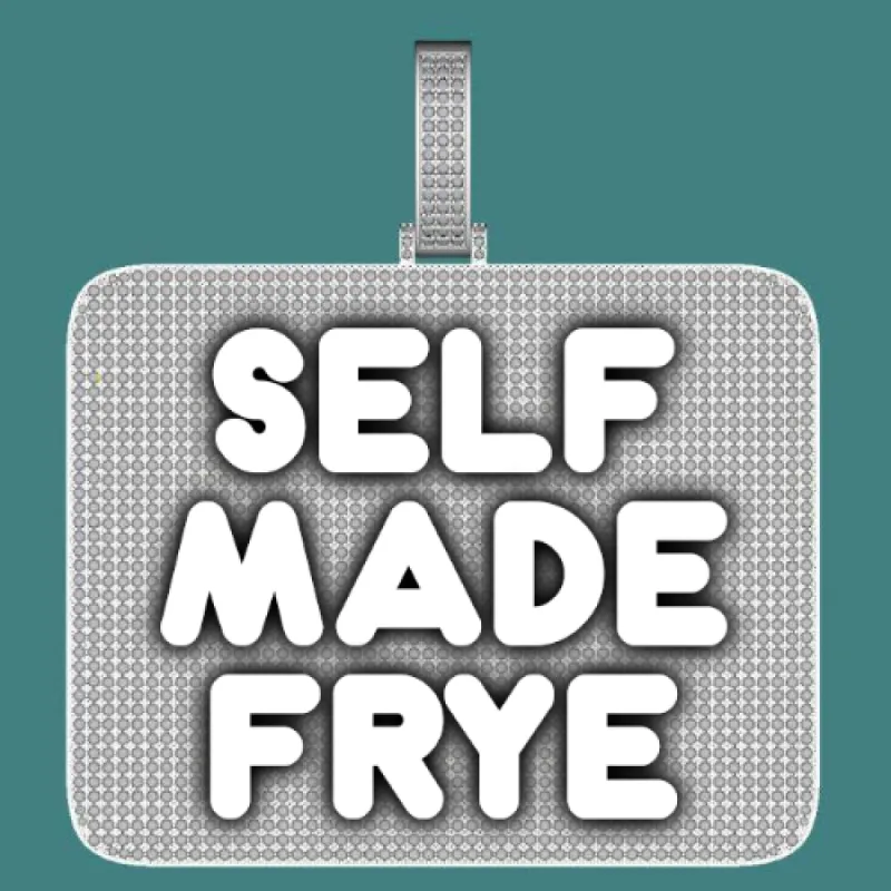 CUSTOM LETTER NECKLACE 3D BIG SQUARE sold by The GUU Shop