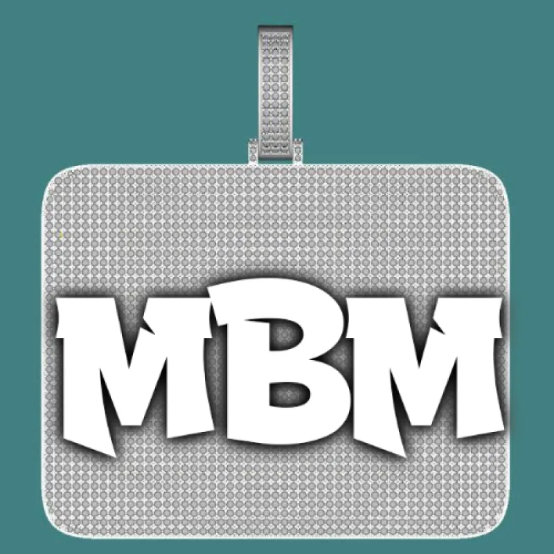 CUSTOM LETTER NECKLACE 3D BIG SQUARE sold by The GUU Shop