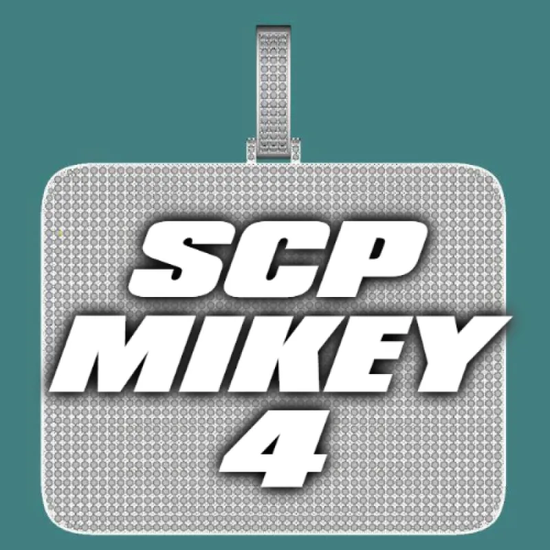 CUSTOM LETTER NECKLACE 3D BIG SQUARE sold by The GUU Shop