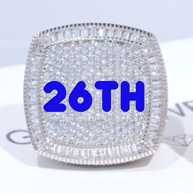 CUSTOM LETTER 3D ICED RING sold by The GUU Shop