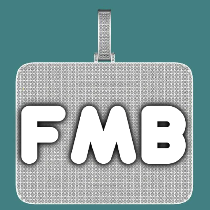 CUSTOM LETTER NECKLACE 3D BIG SQUARE sold by The GUU Shop