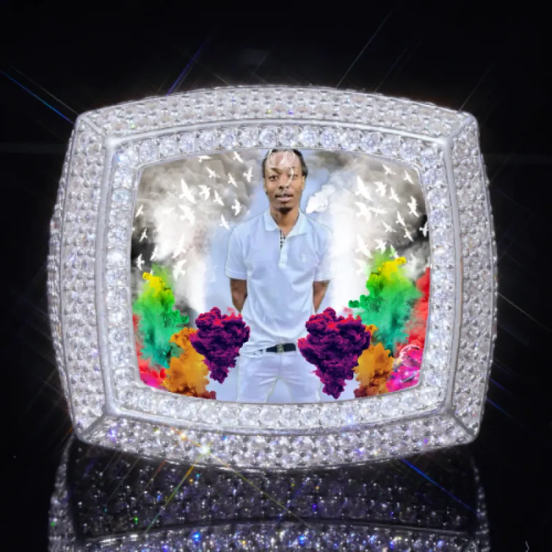 3D CUSTOM PICTURE ICED RING sold by The GUU Shop