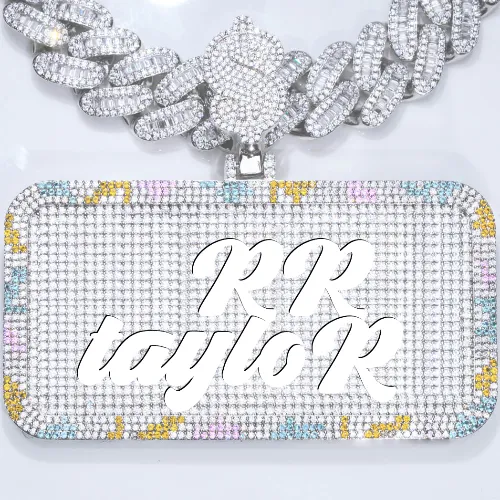 CUSTOM LETTER NECKLACE 3D COLORFUL SQUARE sold by The GUU Shop