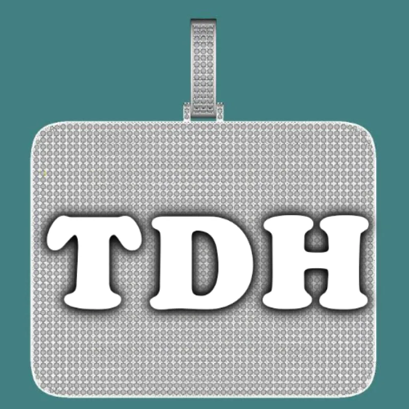 CUSTOM LETTER NECKLACE 3D BIG SQUARE sold by The GUU Shop