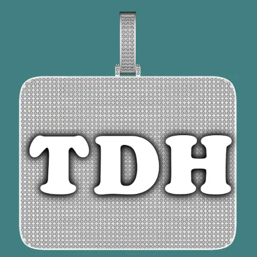 CUSTOM LETTER NECKLACE 3D BIG SQUARE sold by The GUU Shop