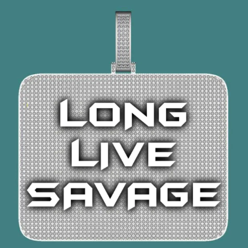 CUSTOM LETTER NECKLACE 3D BIG SQUARE sold by The GUU Shop