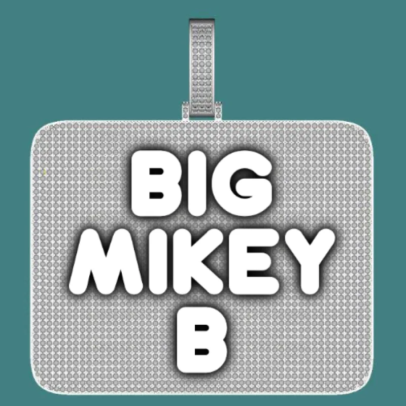 CUSTOM LETTER NECKLACE 3D BIG SQUARE sold by The GUU Shop