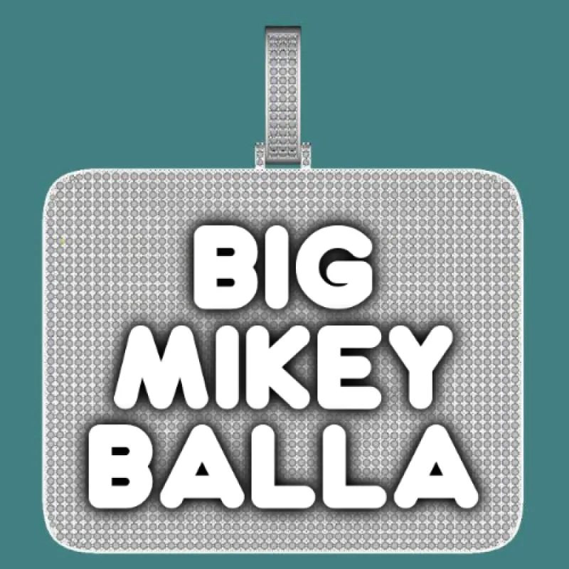 CUSTOM LETTER NECKLACE 3D BIG SQUARE sold by The GUU Shop