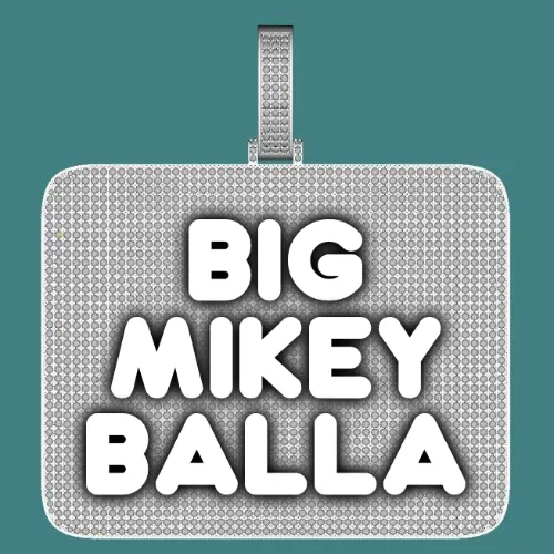 CUSTOM LETTER NECKLACE 3D BIG SQUARE sold by The GUU Shop