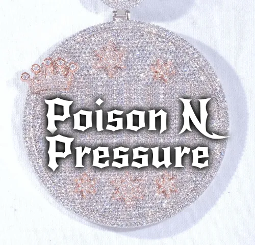 CUSTOM LETTER NECKLACE 3D BIG CROWN DISC sold by The GUU Shop