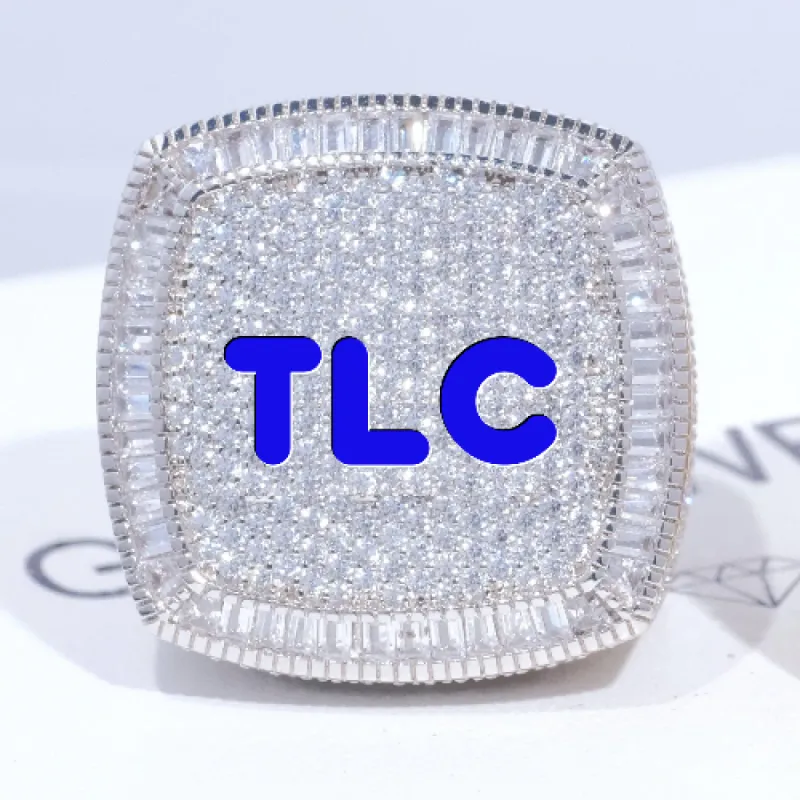 CUSTOM LETTER 3D ICED RING sold by The GUU Shop