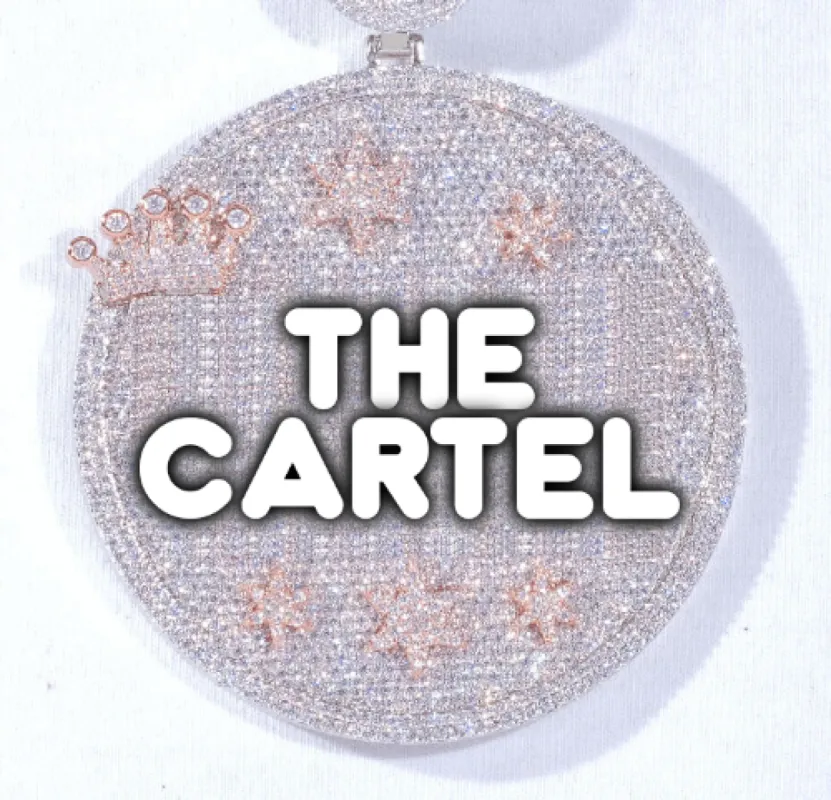 CUSTOM LETTER NECKLACE 3D BIG CROWN DISC sold by The GUU Shop