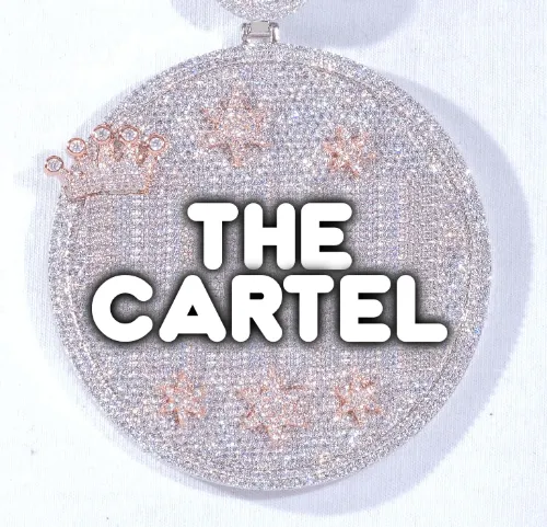 CUSTOM LETTER NECKLACE 3D BIG CROWN DISC sold by The GUU Shop