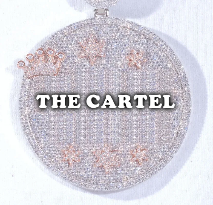 CUSTOM LETTER NECKLACE 3D BIG CROWN DISC sold by The GUU Shop